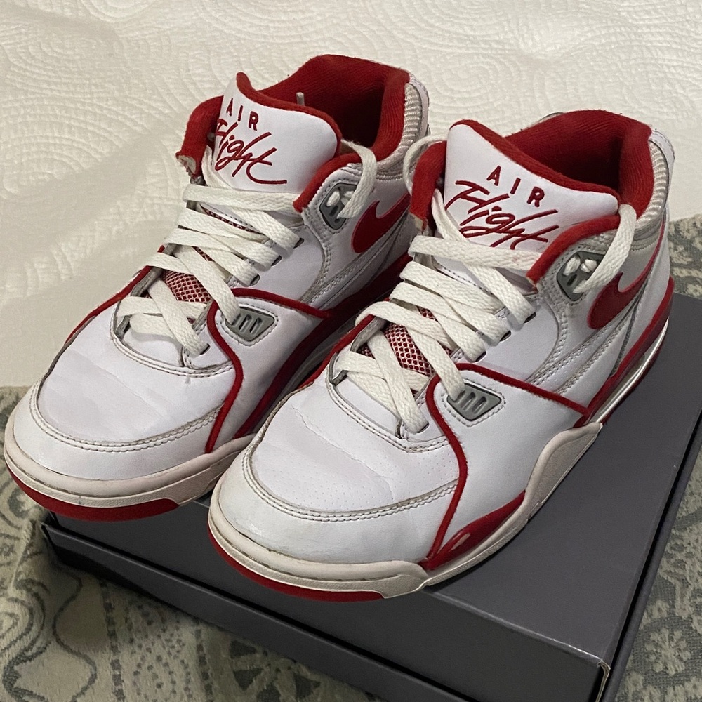 Nike Air Flight White and Red High-Tops